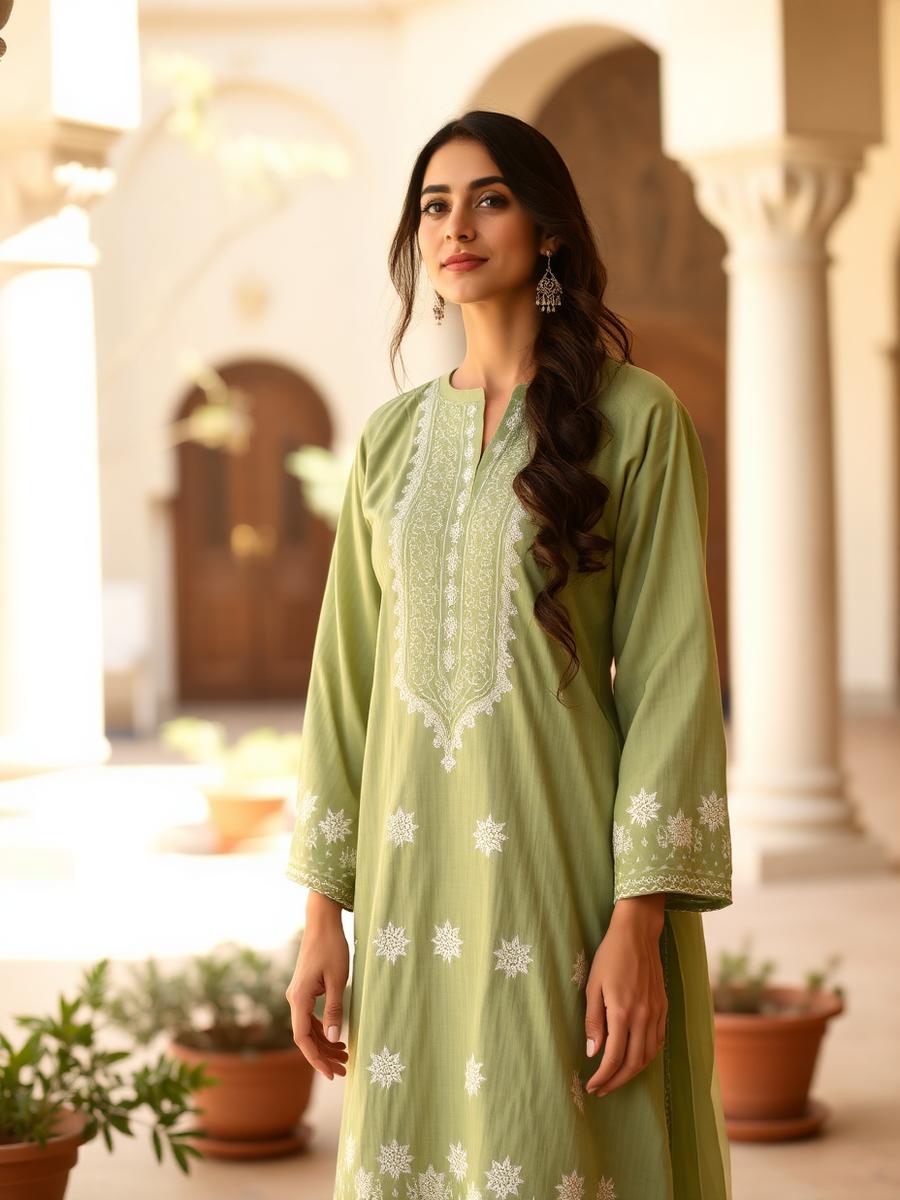Noor Olive Two Piece